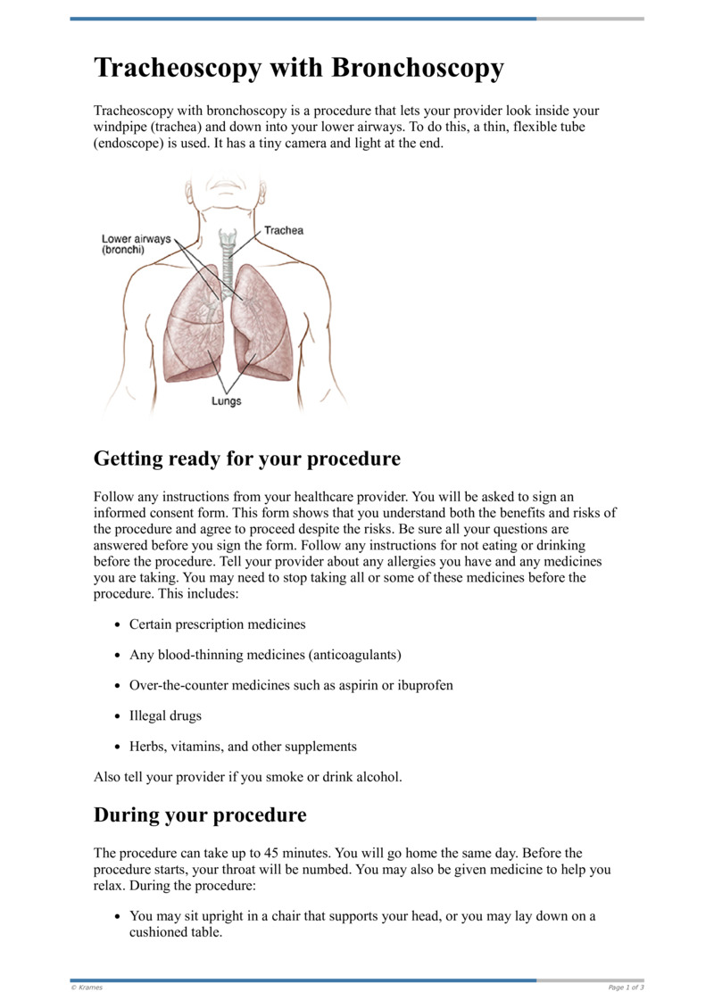 Text Tracheoscopy With Bronchoscopy HealthClips Online