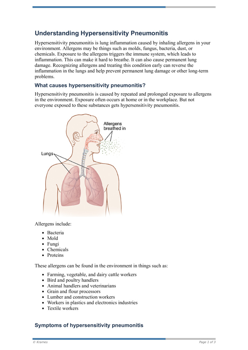 Text Understanding Hypersensitivity Pneumonitis Healthclips Online