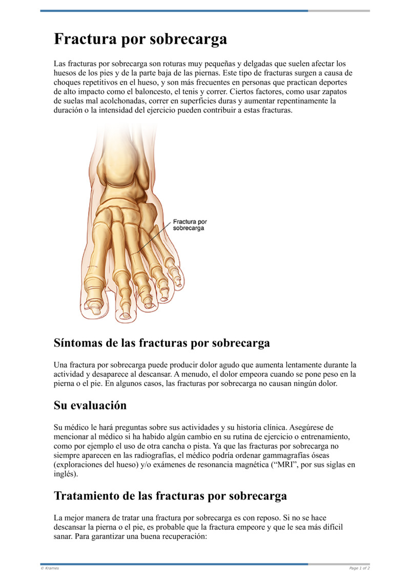 Text Fractura Por Sobrecarga Healthclips Online