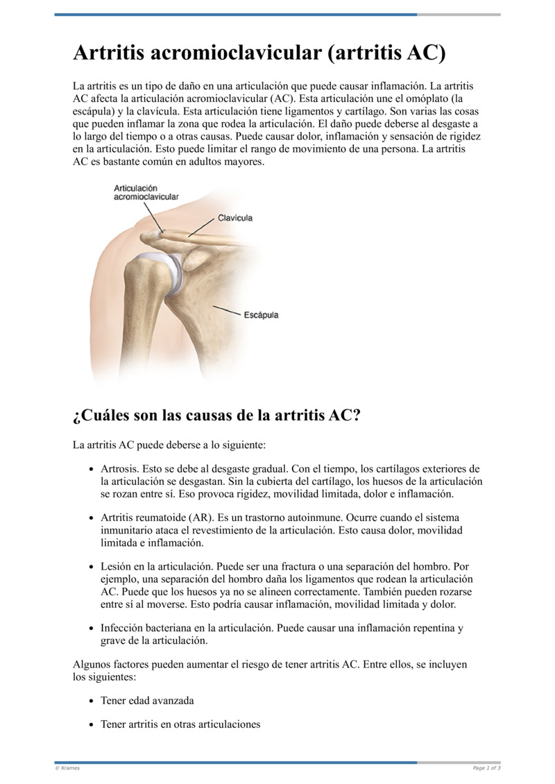 Text Artritis Acromioclavicular Artritis Ac Healthclips Online