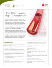 Thumbnail image for "How Can I Lower High Cholesterol?"