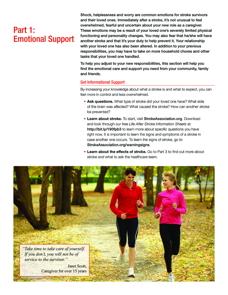 Text - Stroke Caregiver Guide To Stroke: Emotional Support ...