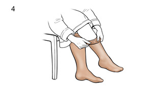 Thumbnail image for "Step-by-Step: Putting on Knee-High Compression Stockings"