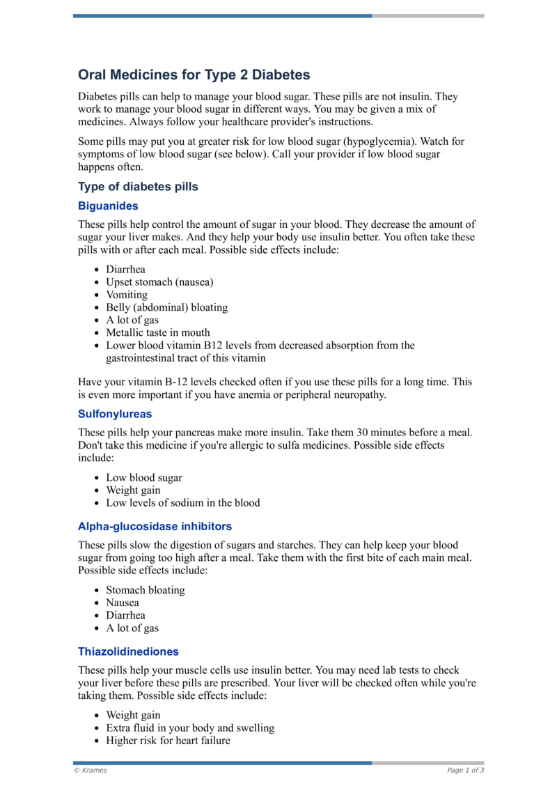 PDF Oral Medicines for Type 2 Diabetes HealthClips Online