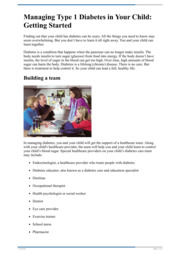 Thumbnail image for "Managing Type 1 Diabetes in Your Child: Getting Started"