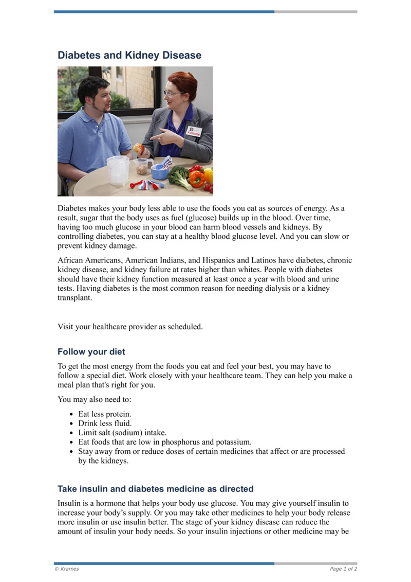 Diabetes And Kidney Disease