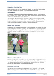 Thumbnail image for "Diabetes: Activity Tips"