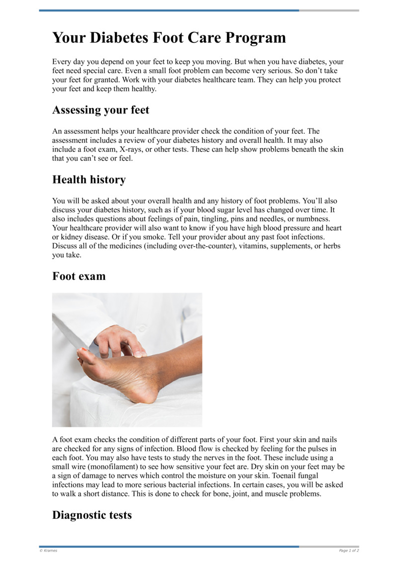 diabetic foot care education program