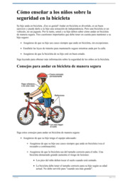 Thumbnail image for "Cómo enseñar a los niños sobre la seguridad en la bicicleta"