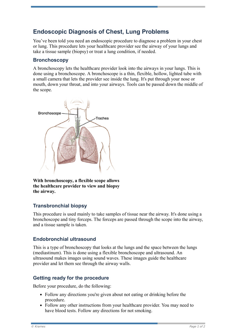 PDF - Endoscopic Diagnosis of Chest, Lung Problems - HealthClips Online