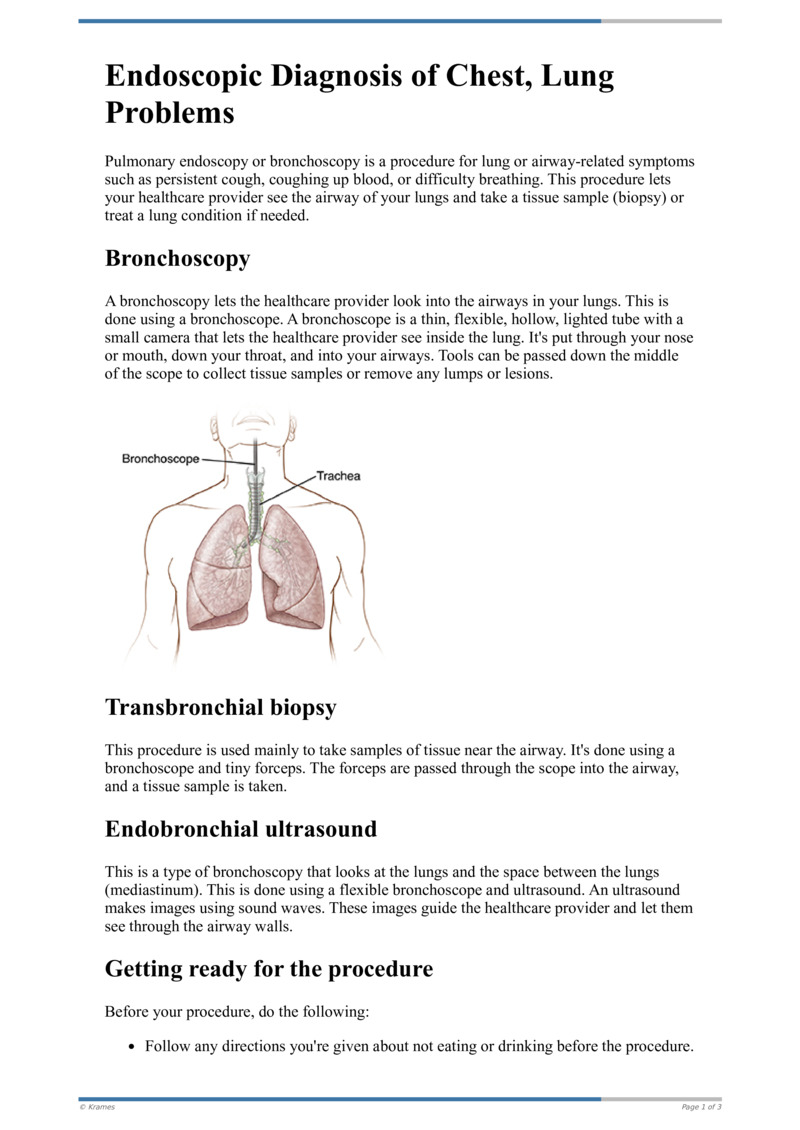 PDF - Endoscopic Diagnosis of Chest, Lung Problems - HealthClips Online