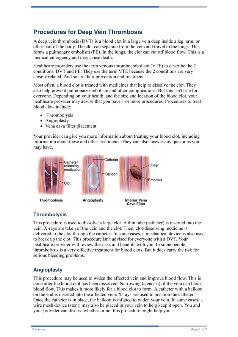 nursing case study deep vein thrombosis