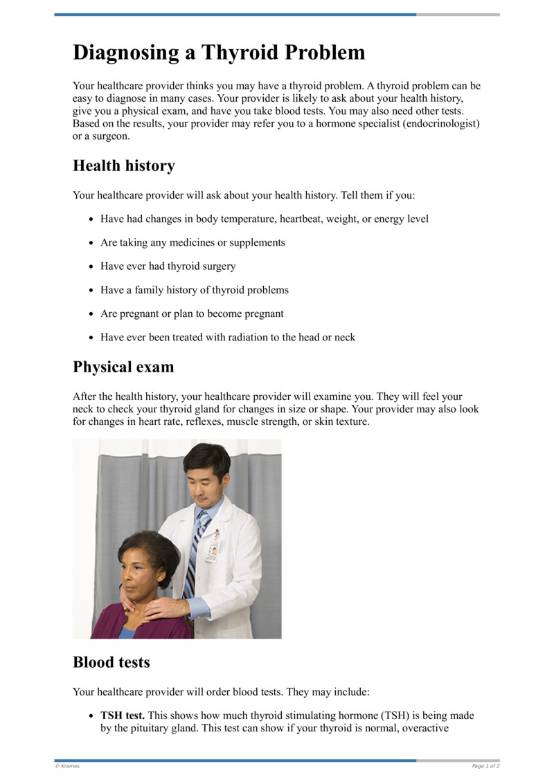 Poster image for "Diagnosing a Thyroid Problem"