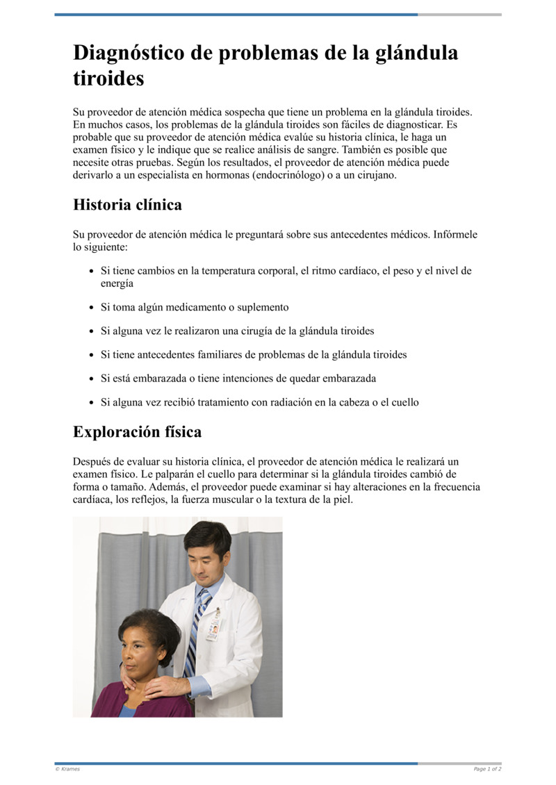 Poster image for "Diagnóstico de problemas de la glándula tiroidea"