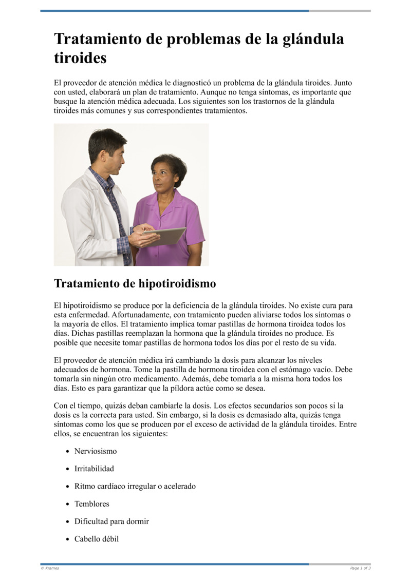 Poster image for "Tratamiento de problemas de la glándula tiroidea"