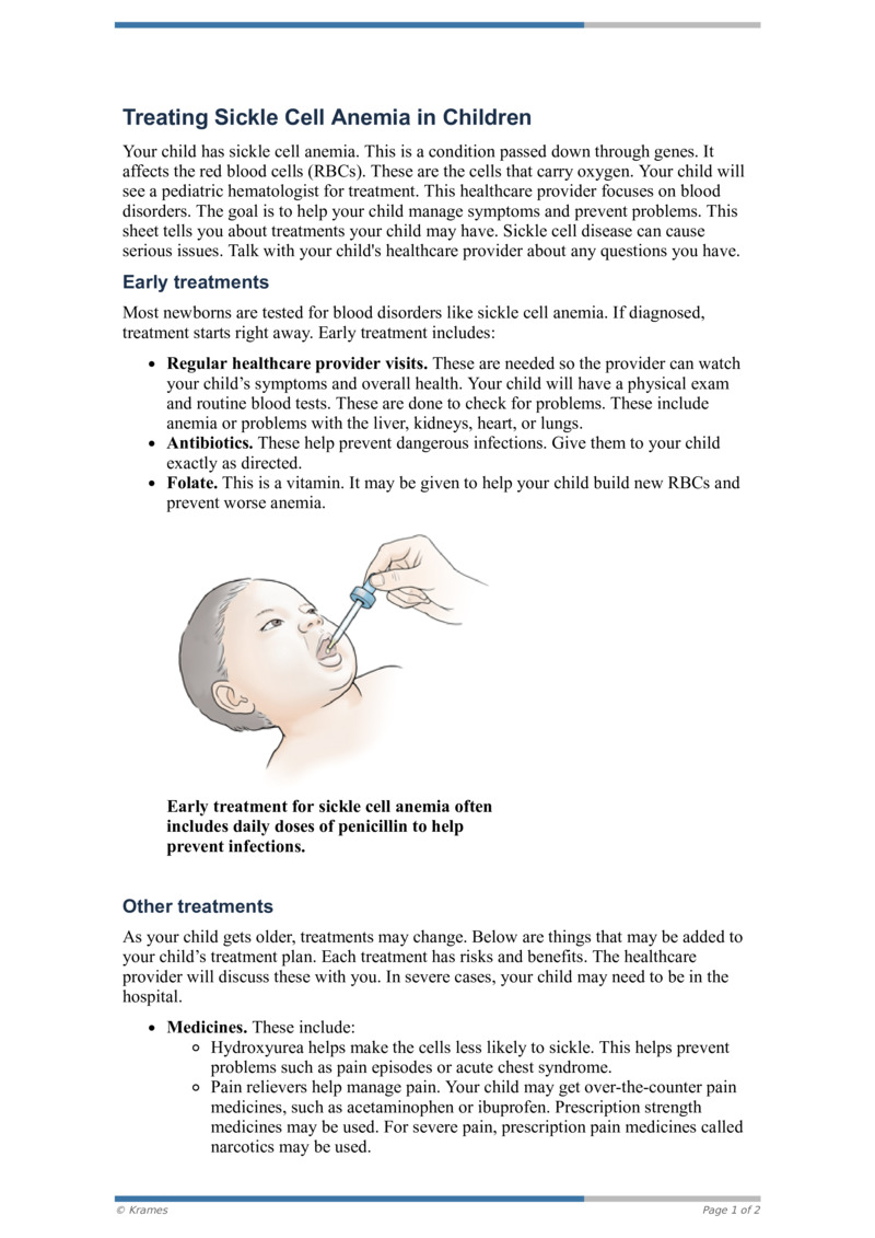 case study child with sickle cell anemia