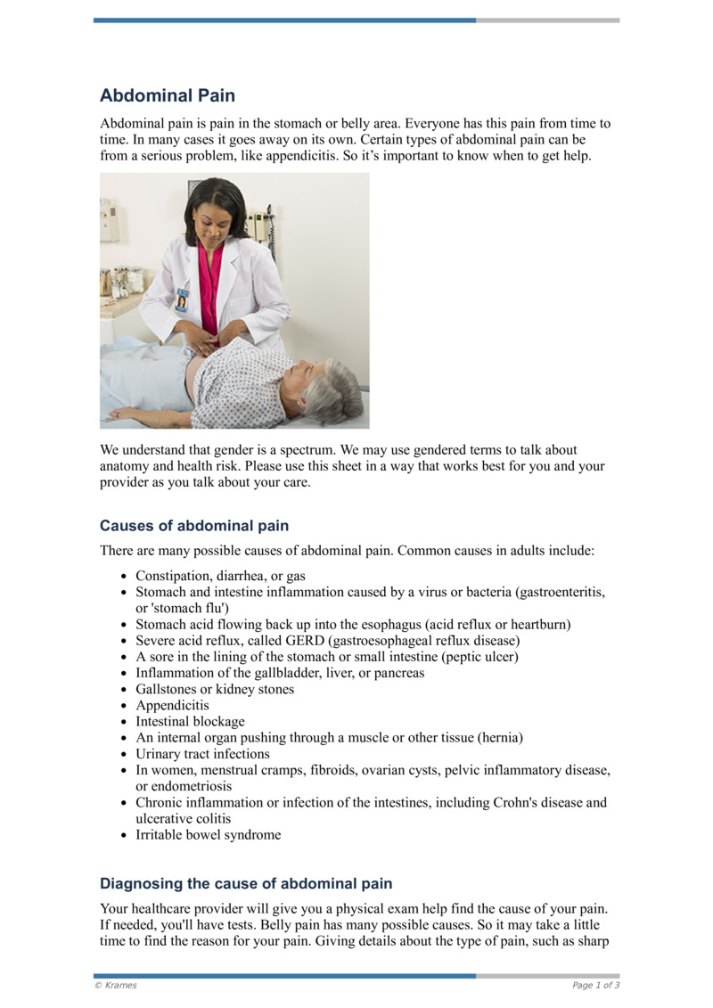 PDF - Abdominal Pain - HealthClips Online