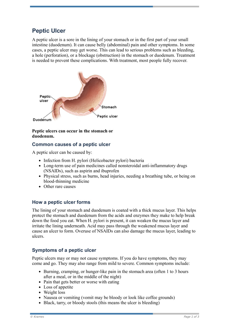 PDF Peptic Ulcer HealthClips Online