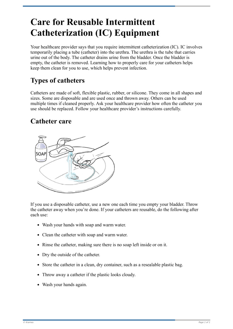 PDF Care for Reusable Intermittent Catheterization (IC) Equipment