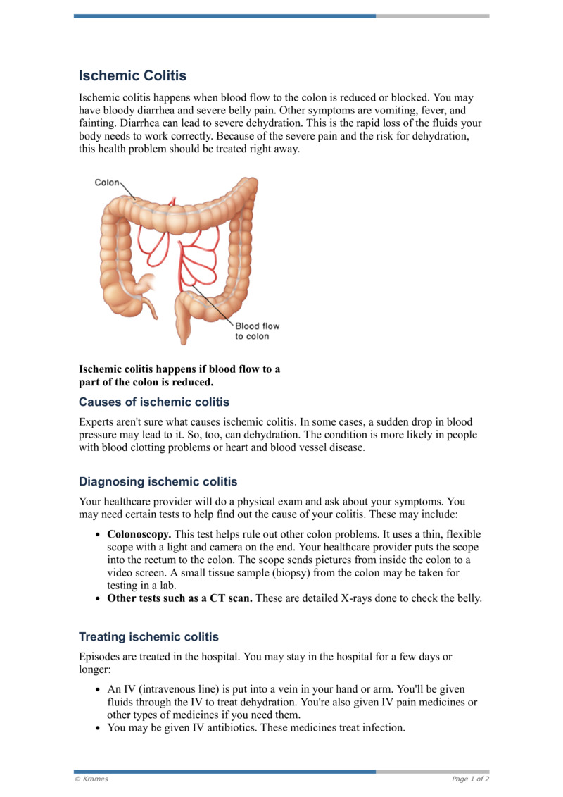 PDF Ischemic Colitis HealthClips Online