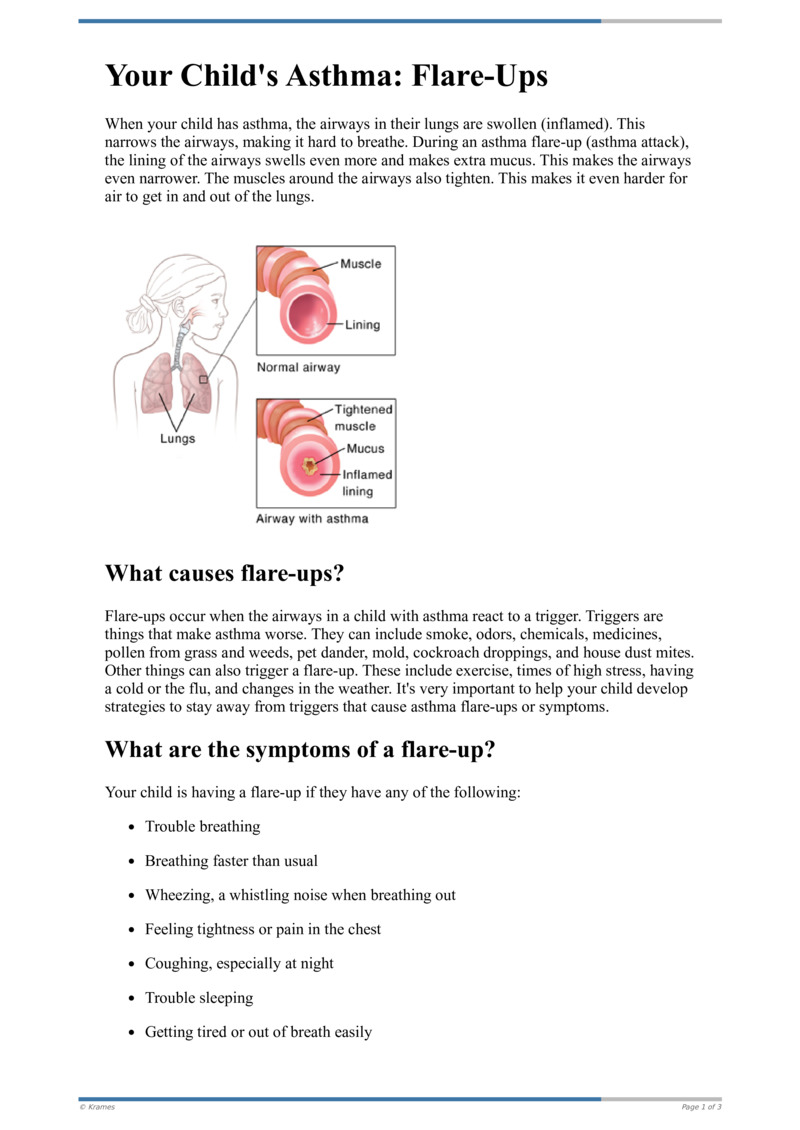 PDF - Your Child's Asthma- Flare-Ups - HealthClips Online