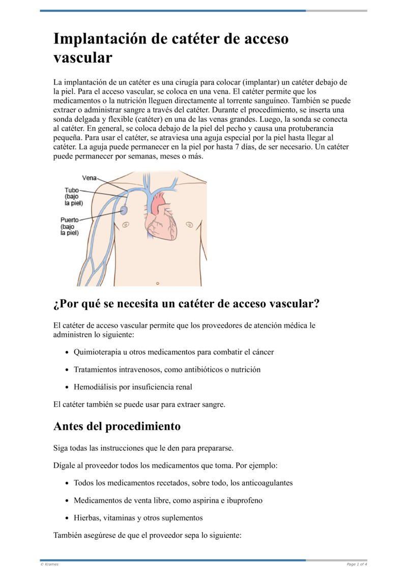 Vascular Access Port Implantation