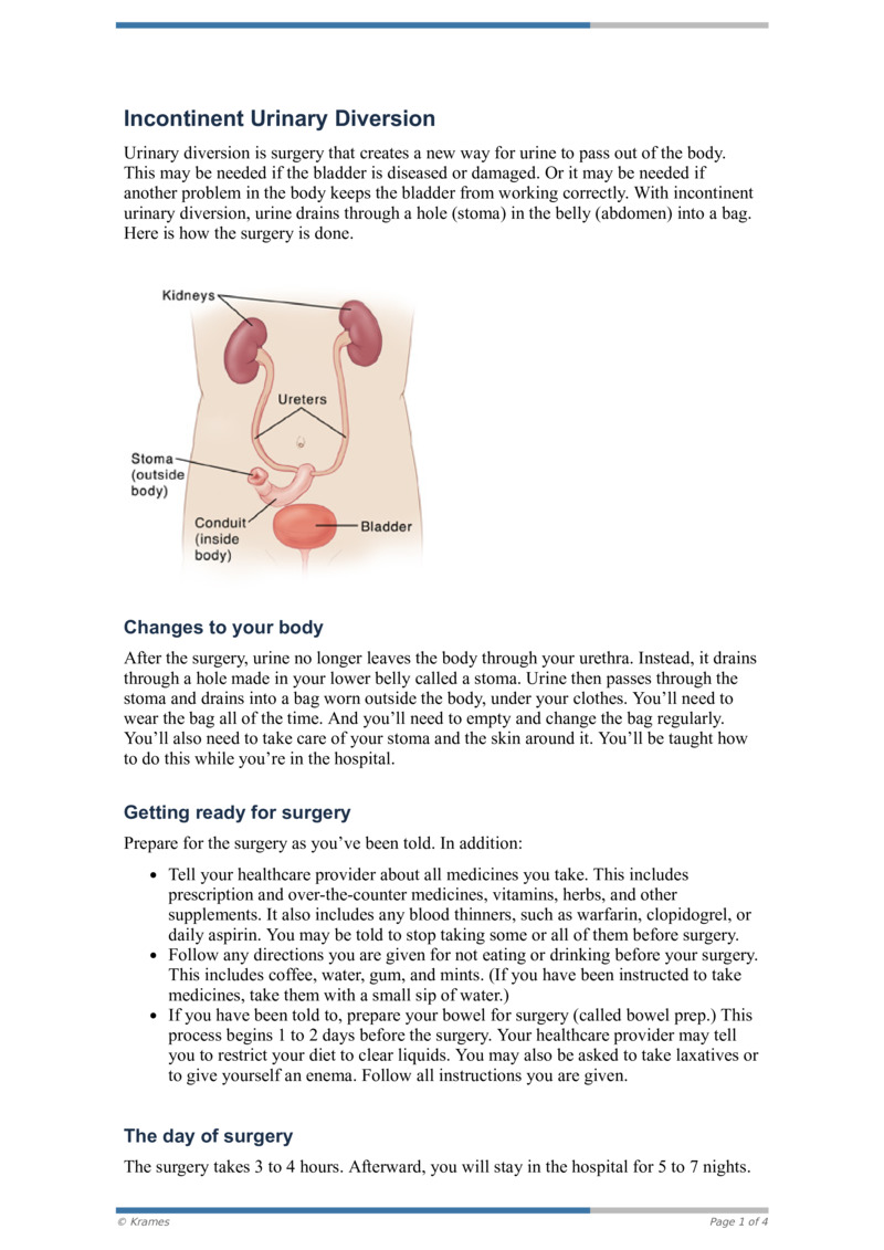 Text Incontinent Urinary Diversion HealthClips Online