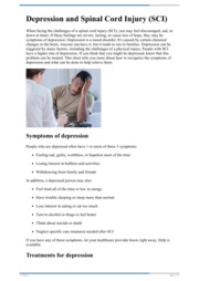 Thumbnail image for "Depression and Spinal Cord Injury (SCI)"
