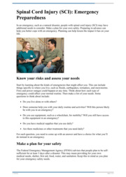 Thumbnail image for "Spinal Cord Injury (SCI): Emergency Preparedness"