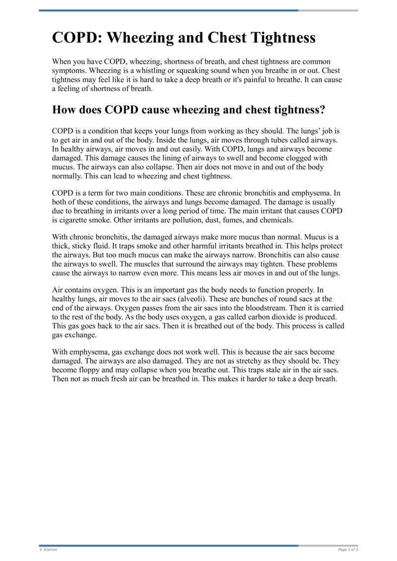 Text COPD Wheezing and Chest Tightness HealthClips Online