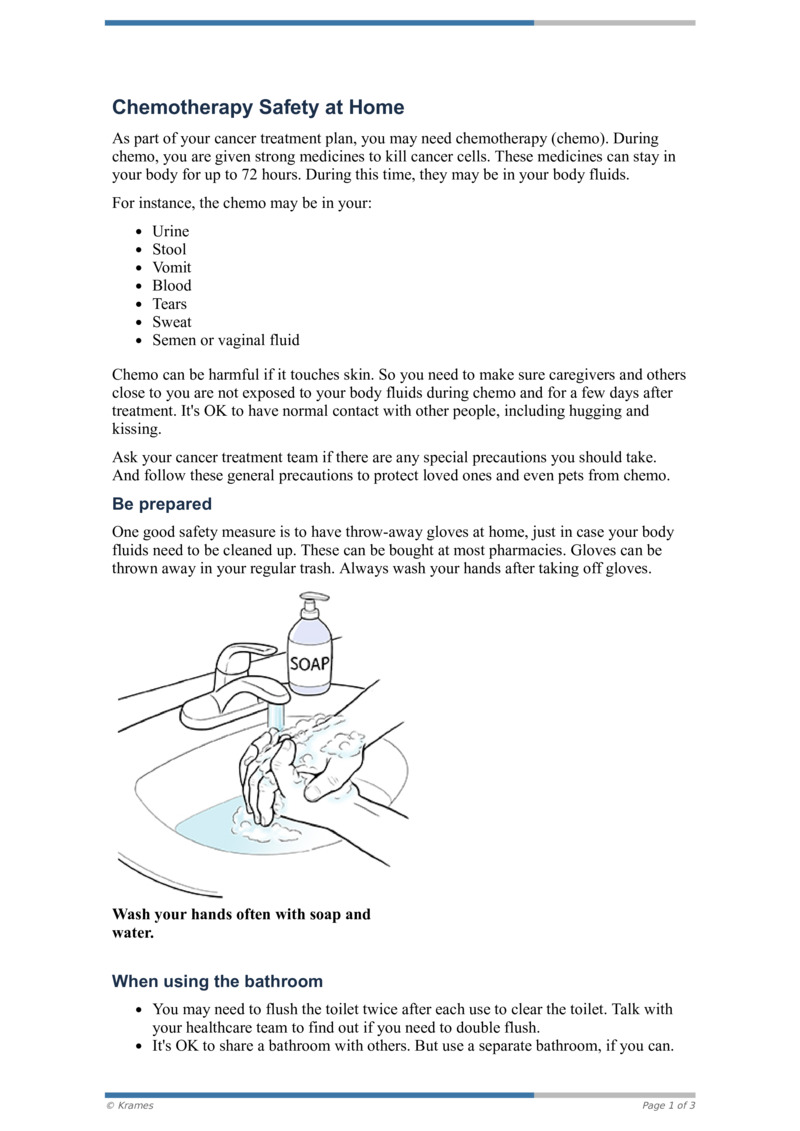 PDF Chemotherapy Safety at Home HealthClips Online