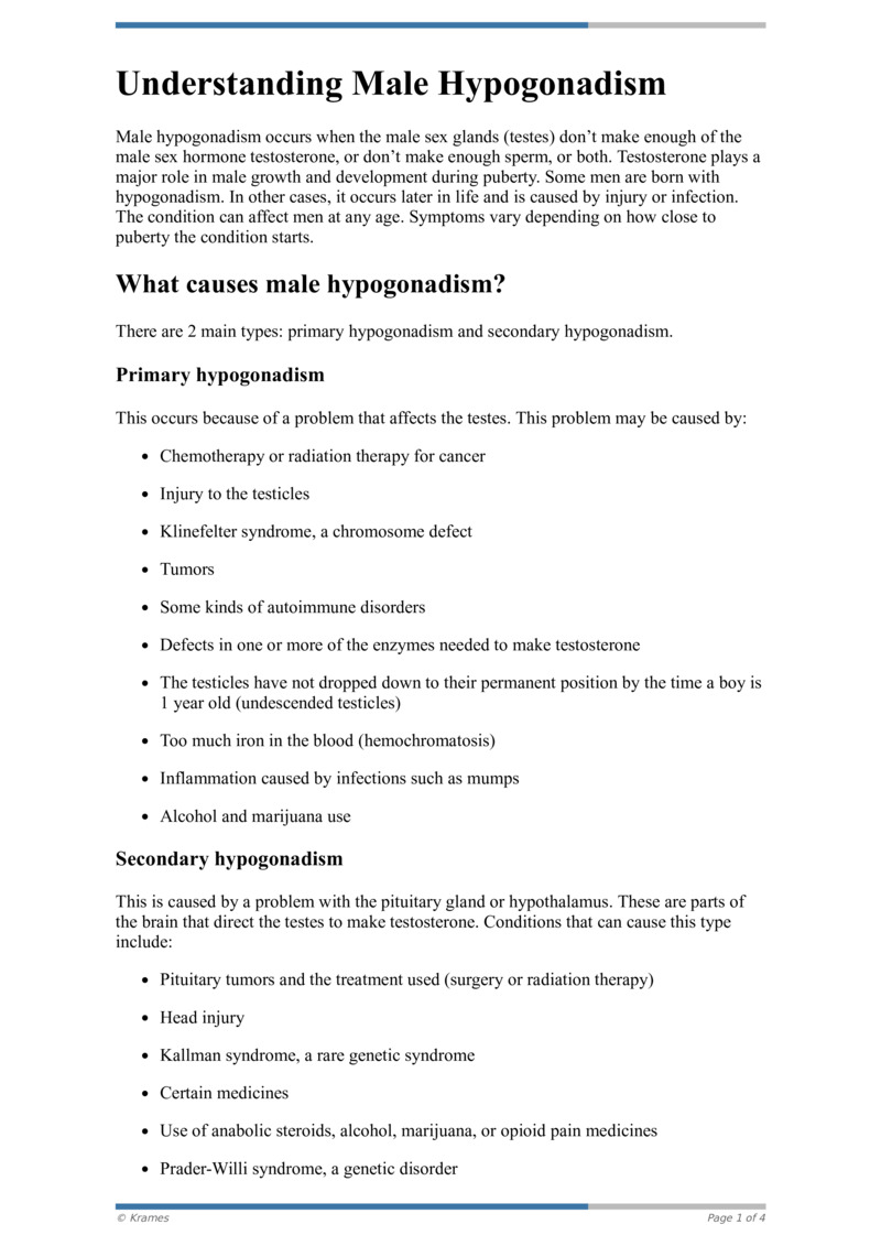 Poster image for "Understanding Male Hypogonadism"
