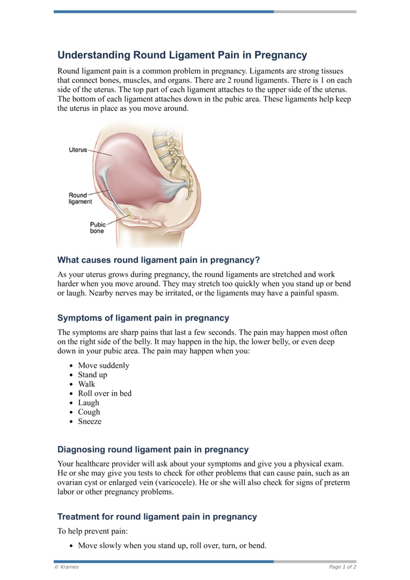 Pdf Understanding Round Ligament Pain In Pregnancy Healthclips Online