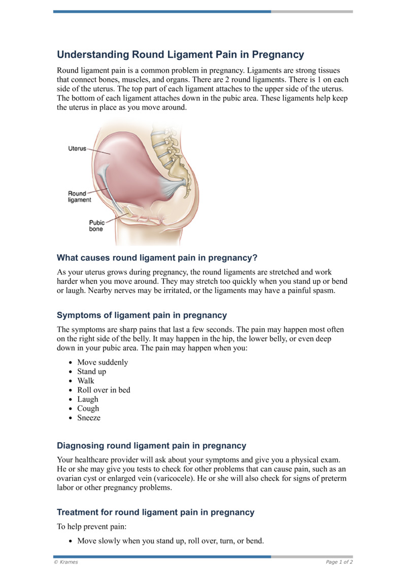 PDF Understanding Round Ligament Pain In Pregnancy HealthClips Online