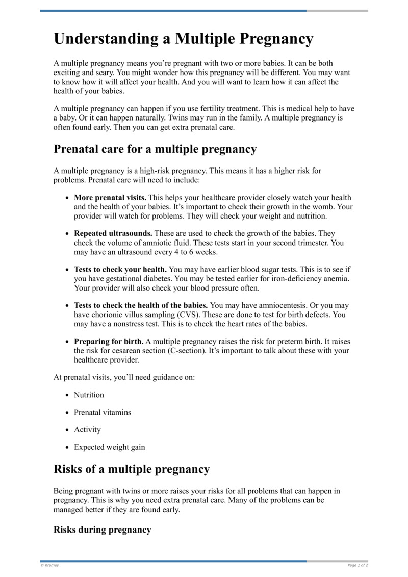 multiple pregnancy essay