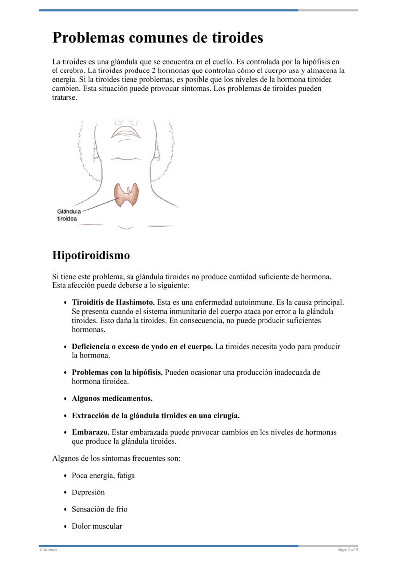 Poster image for "Problemas comunes de tiroides"