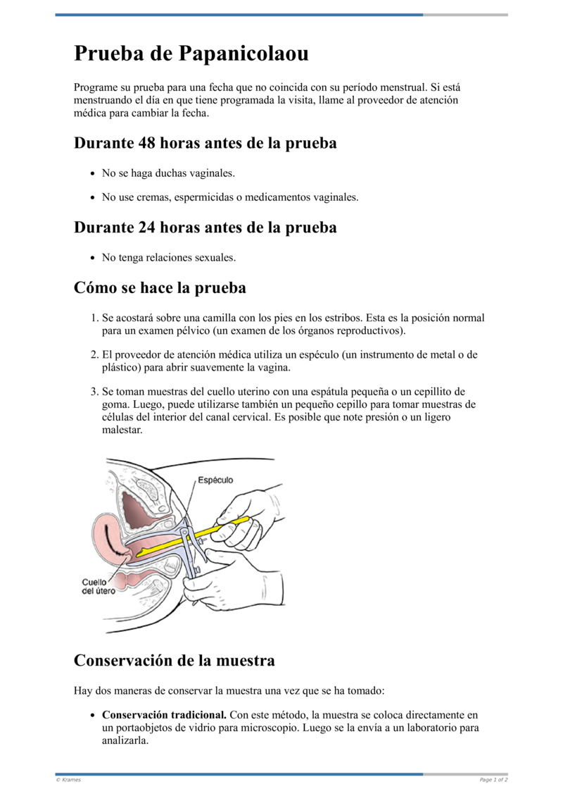 Text - La prueba de Papanicolaou