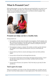 Thumbnail image for "What Is Prenatal Care?"