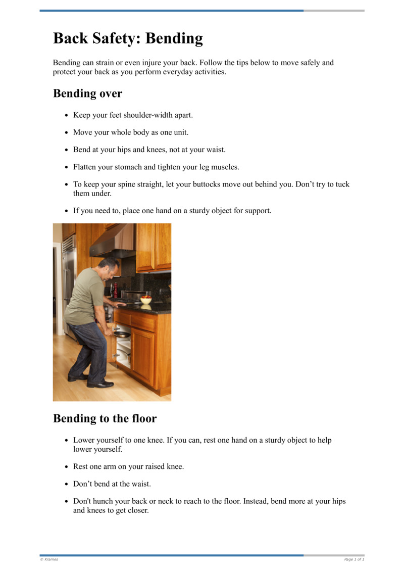 Text Back Safety Bending HealthClips Online