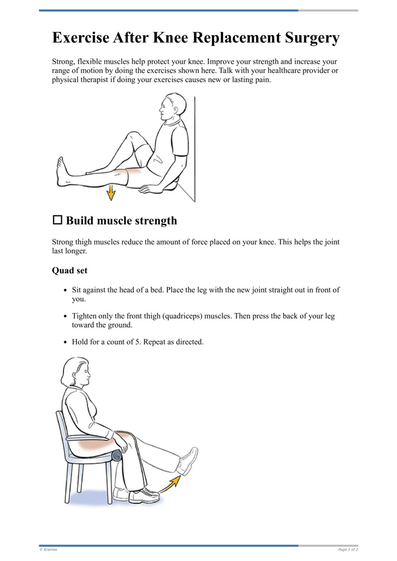 Exercise After Knee Replacement