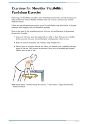 Thumbnail image for "Exercises for Shoulder Flexibility: Pendulum Exercise"