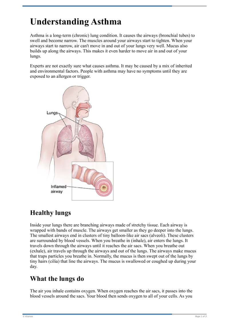 Text - Understanding Asthma - HealthClips Online