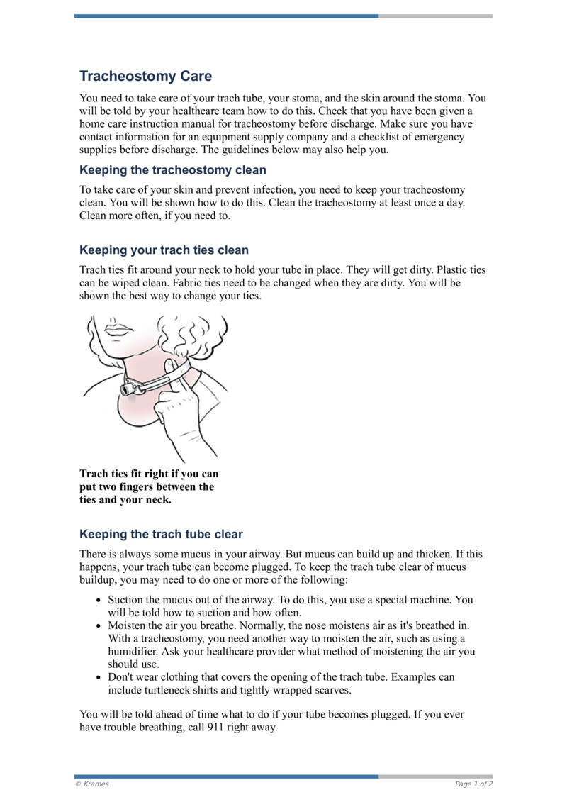 PDF Tracheostomy Care HealthClips Online