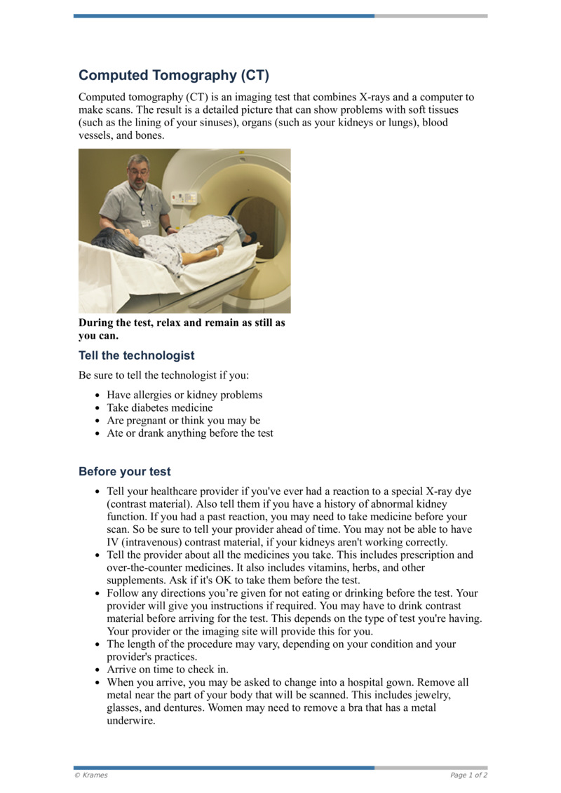 PDF - Computed Tomography (CT) - HealthClips Online