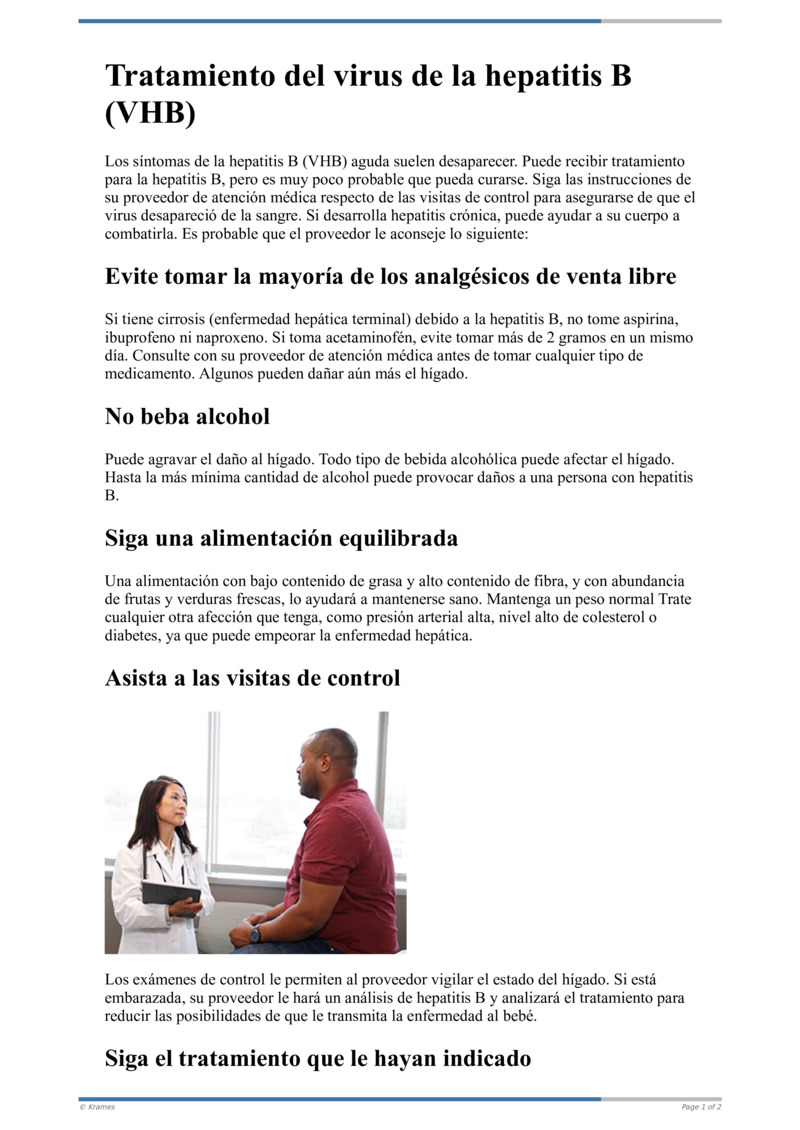 Text - Tratamiento Del Virus De La Hepatitis B (VHB) - HealthClips Online