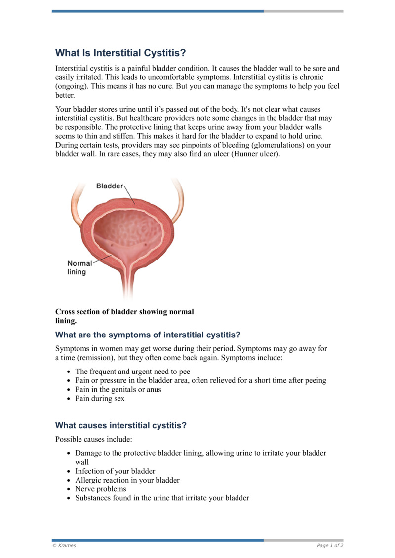 PDF What Is Interstitial Cystitis HealthClips Online