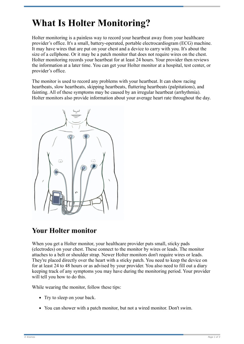 Text - What Is Holter Monitoring? - HealthClips Online