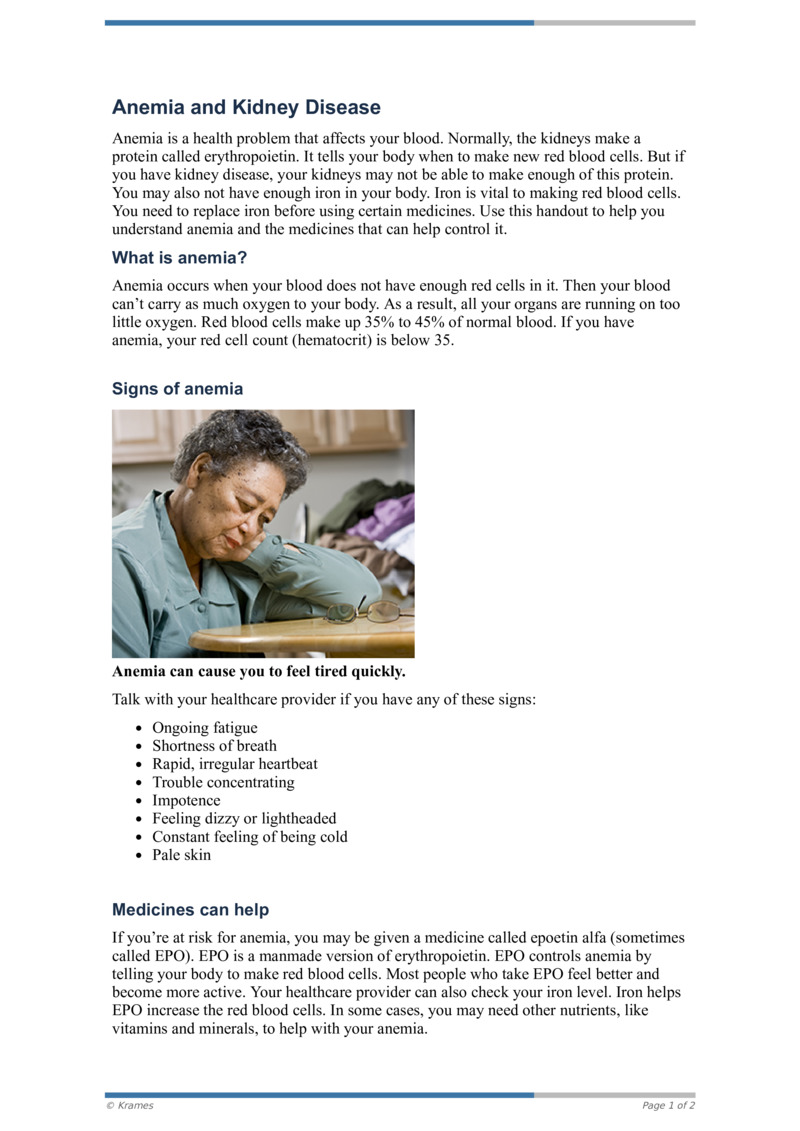 PDF Anemia And Kidney Disease HealthClips Online Pdf anemia and kidney disease healthclips online