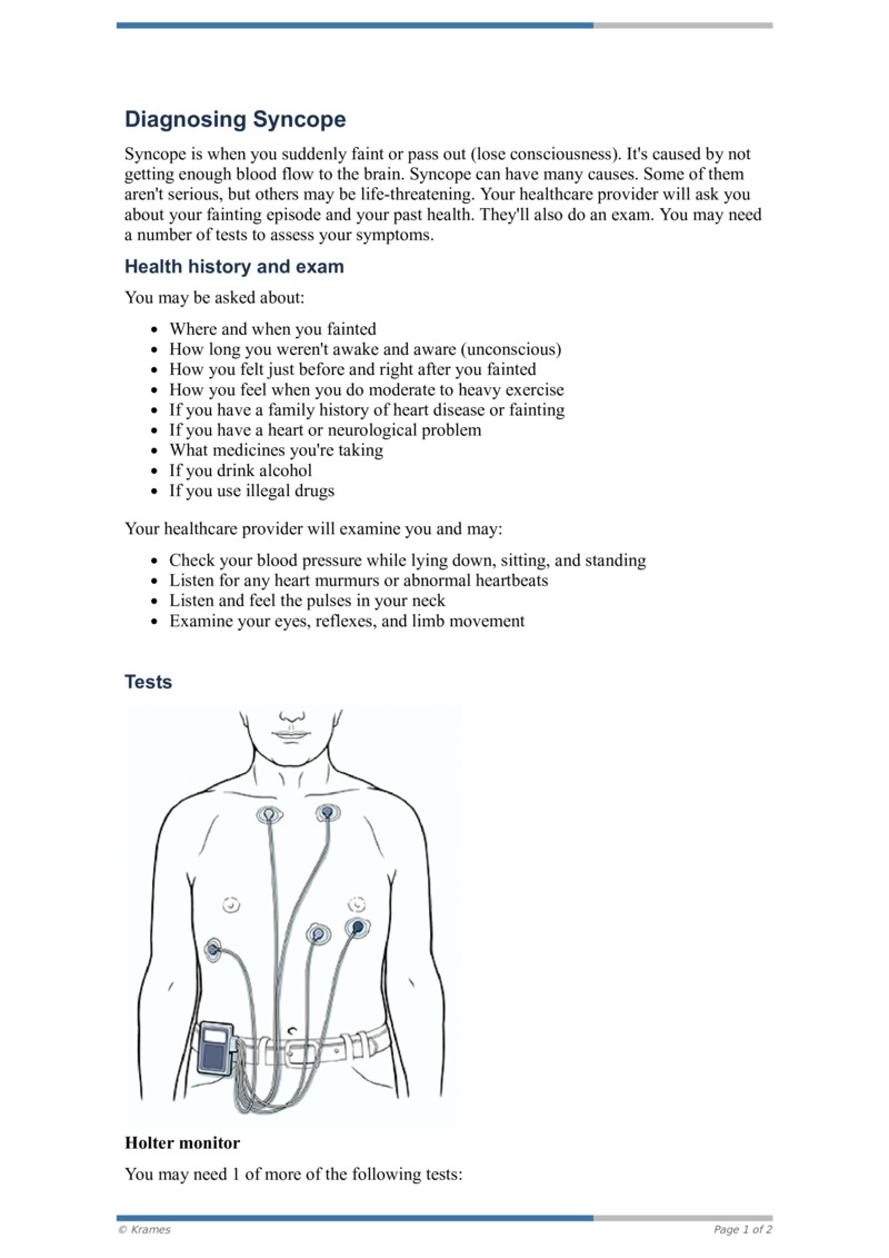 PDF - Diagnosing Syncope - HealthClips Online