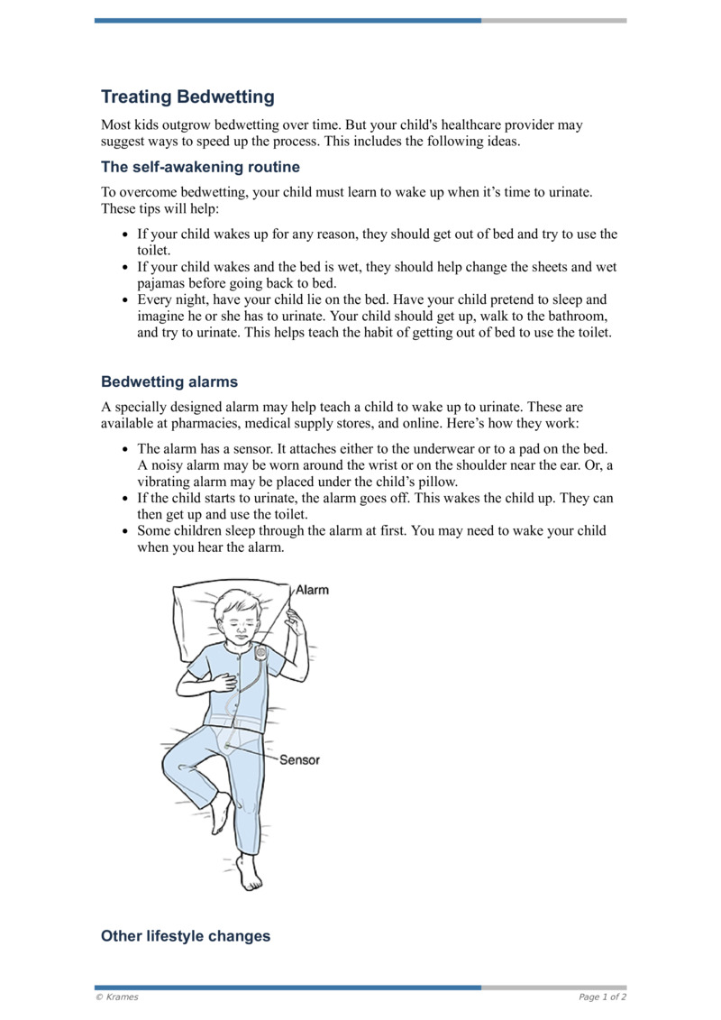 PDF - Treating Bedwetting - HealthClips Online